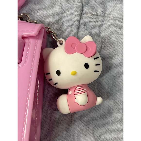 NEW Sanrio Hello Kitty Pink Mini Purse Bag Plastic w/ Keychain & Toy - Picture 4 of 6